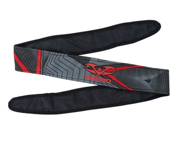 2015 Valken Redemption Vexagon Paintball Headband - Red/Grey