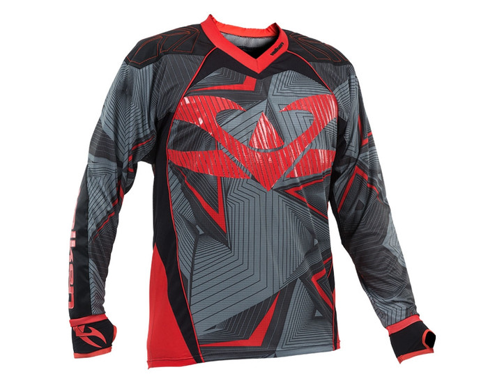 2015 Valken Redemption Vexagon Paintball Jersey - Red/Grey
