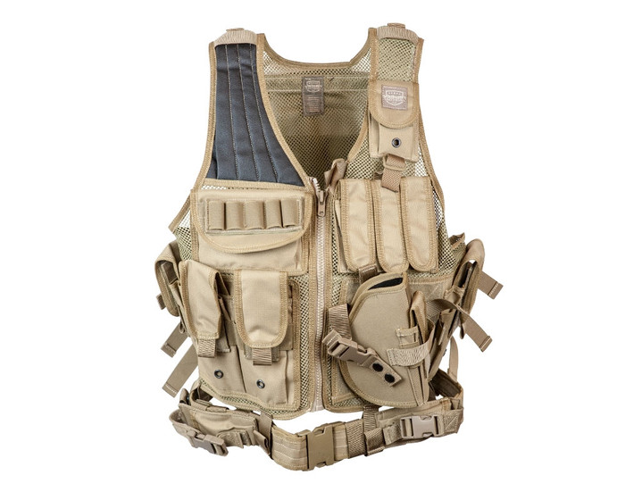 Valken Crossdraw Tactical Vest - Tan (Adult)