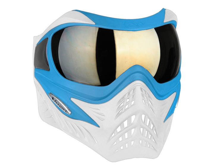 V-Force Grill Mask - SE - Blue/White w/ Mirror Gold Lens