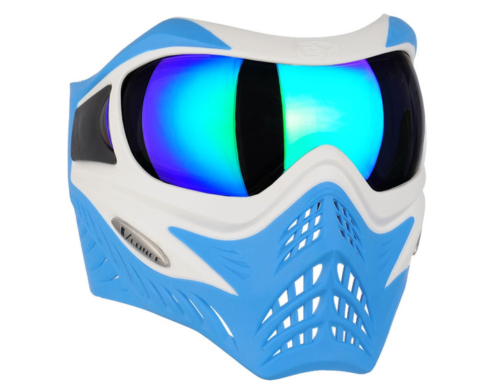 V-Force Grill Mask - SE White/Blue w/ Kryptonite HDR Lens