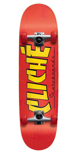 Cliche Blanco Direction - Red - 8.625in - Complete Skateboard