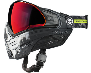 Masque De Paintball Push Unite XL – Édition Infamous Patriot Skull – Lentille Rouge Chrome