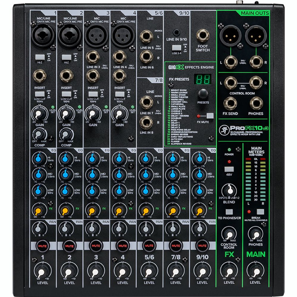 Mackie Profx10V3 10-Channel Mixer with USB