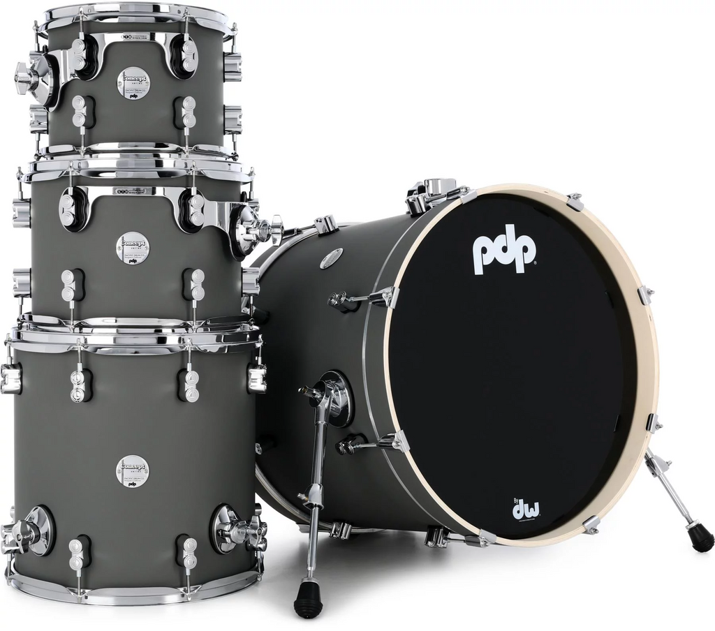 PDP Satin Pewter Concept Maple 5 pc. Shell Pack
