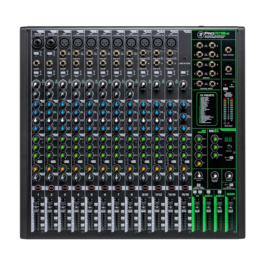Mackie ProFX16v3 16-channel Mixer with USB and Effects (PROFX16V3)