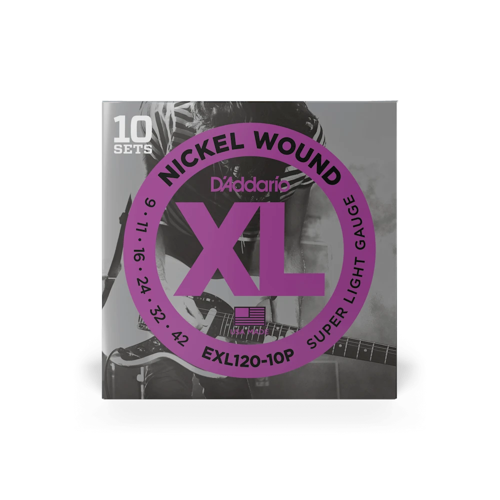 Big Dudes Music City - D' ADDARIO EXL12010P 9-42 Super Lite 10 Pack