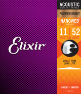 ELIXIR 16027 11-52 Elixir Phosphor Bronze Nano Strings