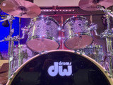 DW DWE Electronic / Acoustic  Drum Set 10/12/14 Snare/16/22 w/ Cymbal and Hardware Pack - Black Galaxy