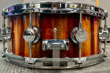 DW Exotic Collectors Padauk 5.5 x 14 Snare - Maple/Mahogany - Candy Stripe (DRM65514SSCVPAD)