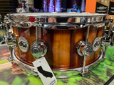 DW Exotic Collectors Padauk 5.5 x 14 Snare - Maple/Mahogany - Candy Stripe (DRM65514SSCVPAD)