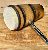 Low Boy Felt Daddy Beater - Scorched with Black Stripes (109-282828-0202-01 )