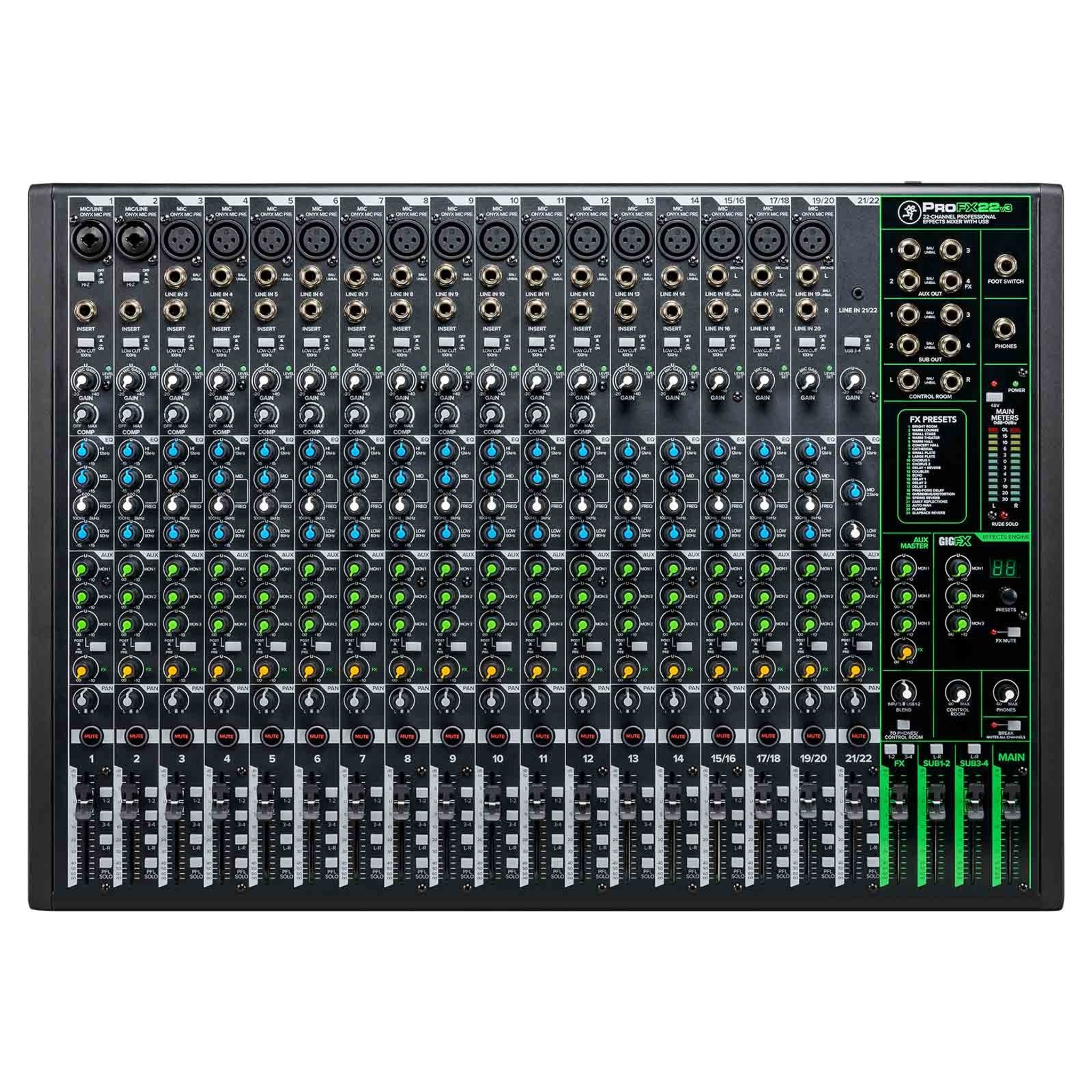 Mackie ProFX22v3 22 Channel 4-Bus Mixer with USB - Big