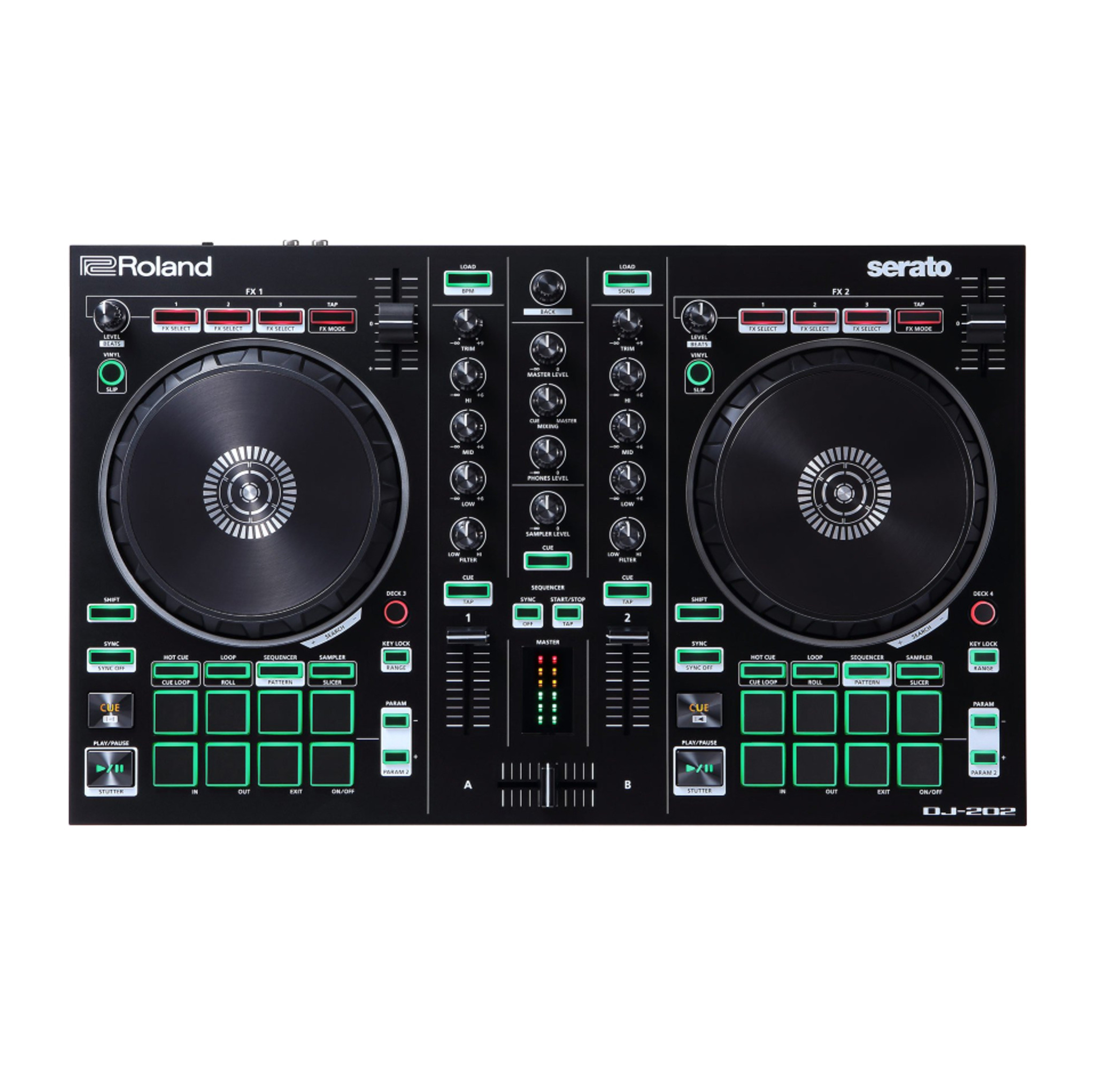 DJ-202 2 Channel, 4- Deck DJ controller / Serato - Big