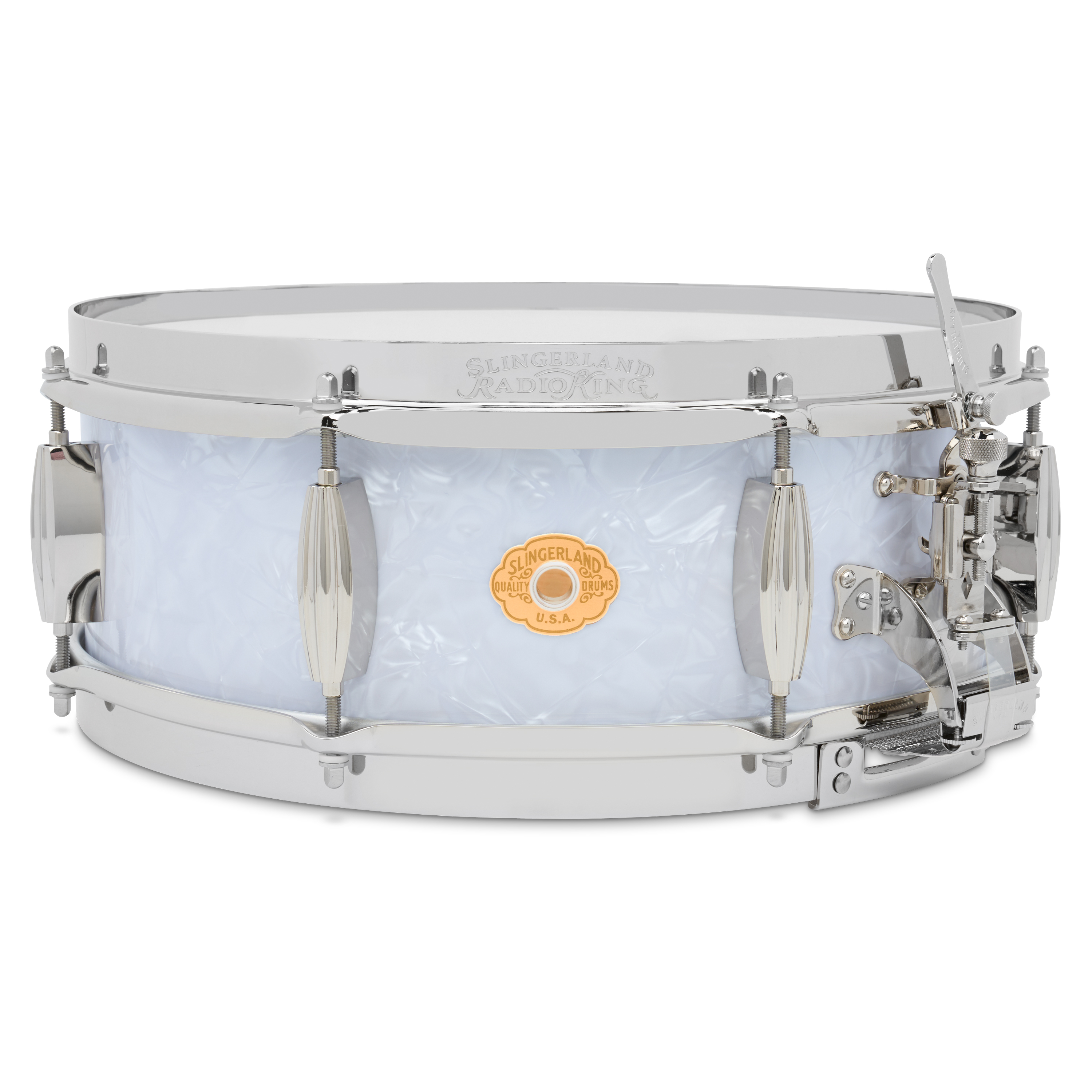 Slingerland #38 Radio King Limited 5 x 14 Snare - White Marine 
