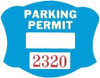 Caymil Ticket Company Parking Permit Window Decals 100 Badge Shape 