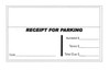  Parking Receipt 4 1/4" x 2 3/4" Printed 100 sheets per pad 