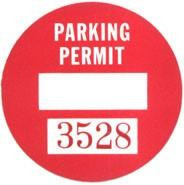 Parking Permit Window Decals 100 Round | Caymil Printing Co., Inc.