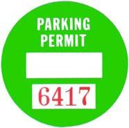 Parking Permit Window Decals 100 Round | Caymil Printing Co., Inc.