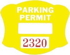 Caymil Ticket Company Parking Permit Window Decals 100 Badge Shape 