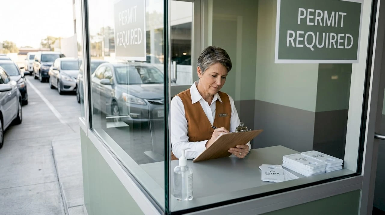 How to launch a parking garage permit hang tag program
