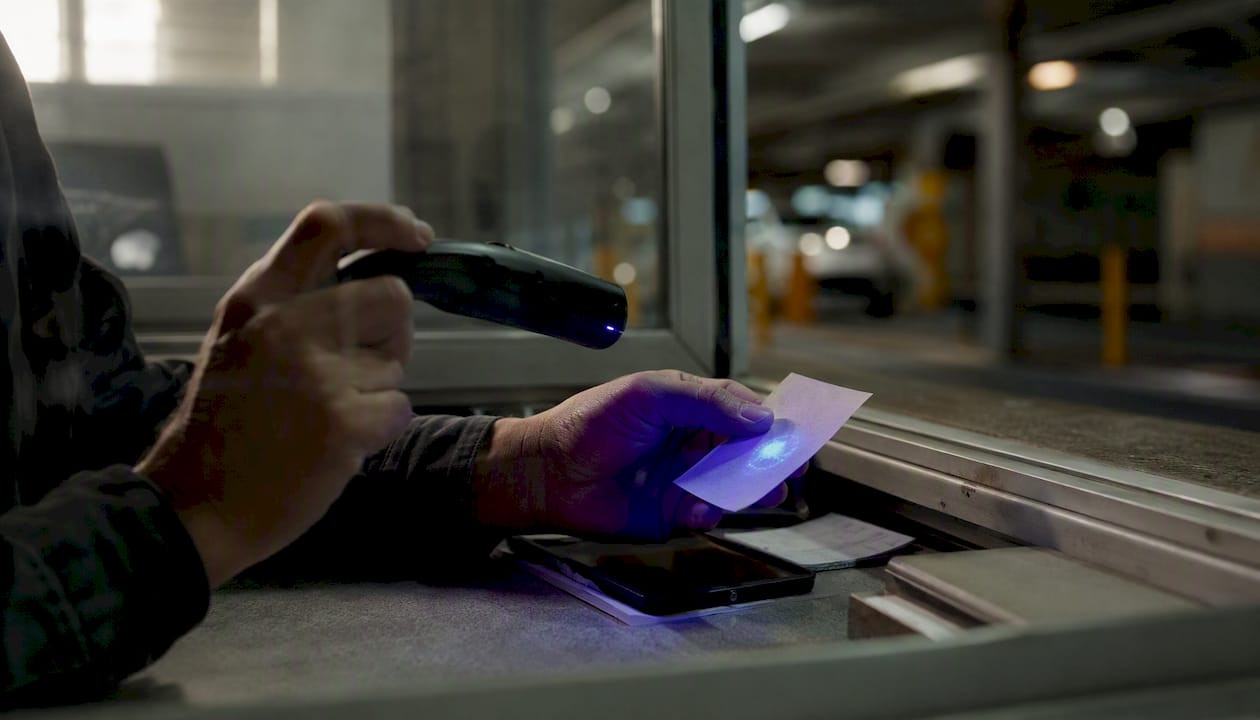 Fluorescent Security Inks for Parking and Valet Tickets