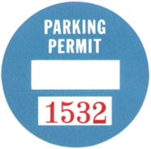 Parking Permit Window Decals 100 Round