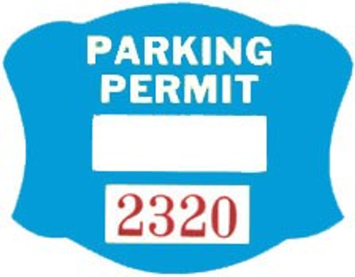 Parking Permit Window Decals 100 Badge Shape