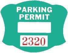 Caymil Ticket Company Parking Permit Window Decals 100 Badge Shape 