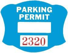 Caymil Ticket Company Parking Permit Window Decals 100 Badge Shape 
