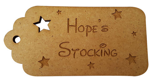 Personalised Stocking Tag with Stars 2