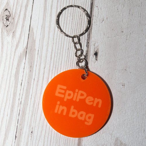 Medical Bag Tag EpiPen in bag orange