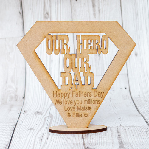 Fathers Day Superhero Stands Dad