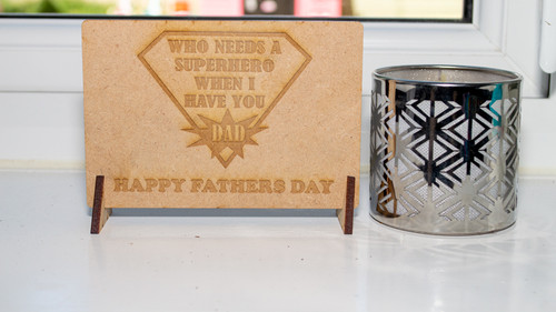 Fathers Day Superhero Postcard