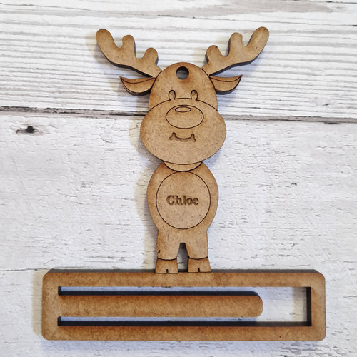 Personalised reindeer money holder