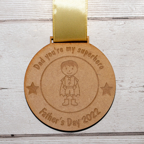 Fathers Day Medal Superhero 2