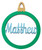 Personalised Name Bauble painted green and blue