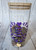 wedding fund jar with purple vinyl and money shown