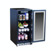 TrueFlame 15-Inch Outdoor Rated Refrigerator w/Glass Door & Stainless Steel Handle - AMD-RFR-15G