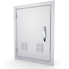 Sunstone-Grill-Classic-Series-17-Inch-Stainless-Steel-Left-Hinge-Vented-Vertical-Single-Access-Door-A-DV1724-L-Side-View