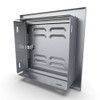 Sunstone Grills Signature Series 12-Inch Stainless Steel Beveled Frame Left-Hinged Vented Single Access Door-Back-View