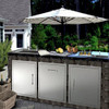 Sunstone Grills Signature Series 17-Inch Stainless Steel Beveled Frame Reversible-Hinged Vertical Single Access Door-BBQ-Island-View
