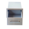 Sunstone Grills Signature Series 14-Inch Stainless Steel Beveled Frame Single Access Drawer-Top-Open-View