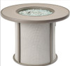 Stonefire 32 Inch Round Cast Aluminum Propane Fire Pit Table in Gray by The Outdoor GreatRoom Company