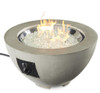 Cove 29 Inch Round GFRC Natural Gas Fire Bowl in Natural Gray by The Outdoor GreatRoom Company (Ships As Propane w/ Natural Gas Conversion Kit)