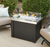 Providence 32 Inch Rectangular Steel Natural Gas Fire Pit in Stainless Steel by The Outdoor GreatRoom Company