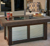 Denali Brew 57 Inch Rectangular Wood-Burning Natural Gas Fire Pit Table in Brown by The Outdoor GreatRoom Company