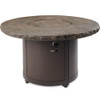 Beacon 48 Inch Round Powder Coated Steel Natural Gas Fire Pit Table in Brown by The Outdoor GreatRoom Company