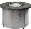 Edison 41 Inch Round Powder Coated Steel Natural Gas Fire Pit Table in Gray by The Outdoor GreatRoom Company