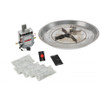 The Outdoor GreatRoom Company Crystal Fire Plus 32 Inch Drop-In Round 105,000 BTU Propane Fire Pit Burner Kit w/ Direct Spark Ignition - Stainless Steel